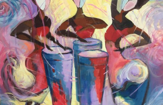 African Drummers I - painting image