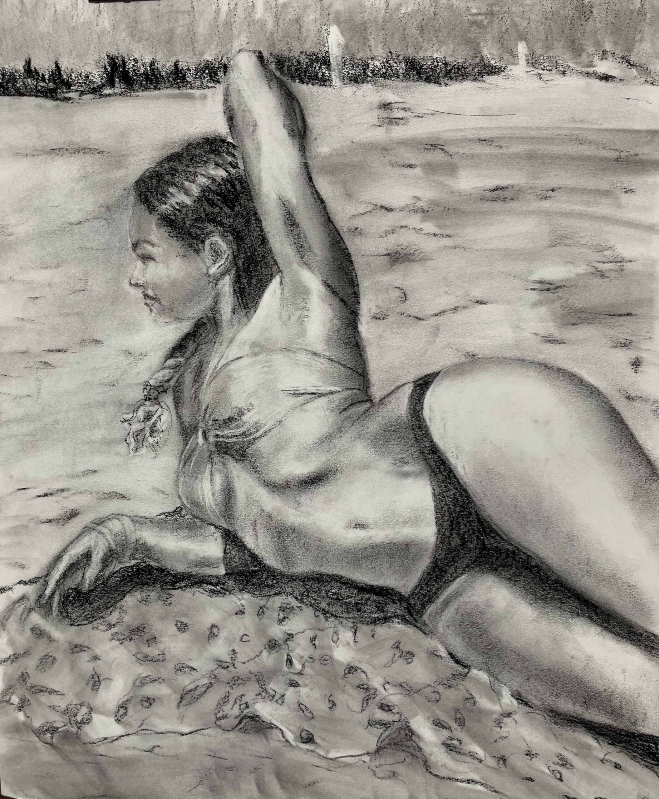 Selena on the Beach by Arleen Seed